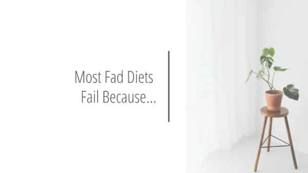 Post header image that reads Most Fad Diets Fail Because...